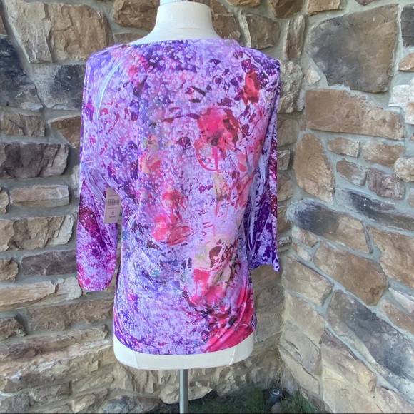 Coldwater Creek Floral Whirl Tee - Picture 4 of 13